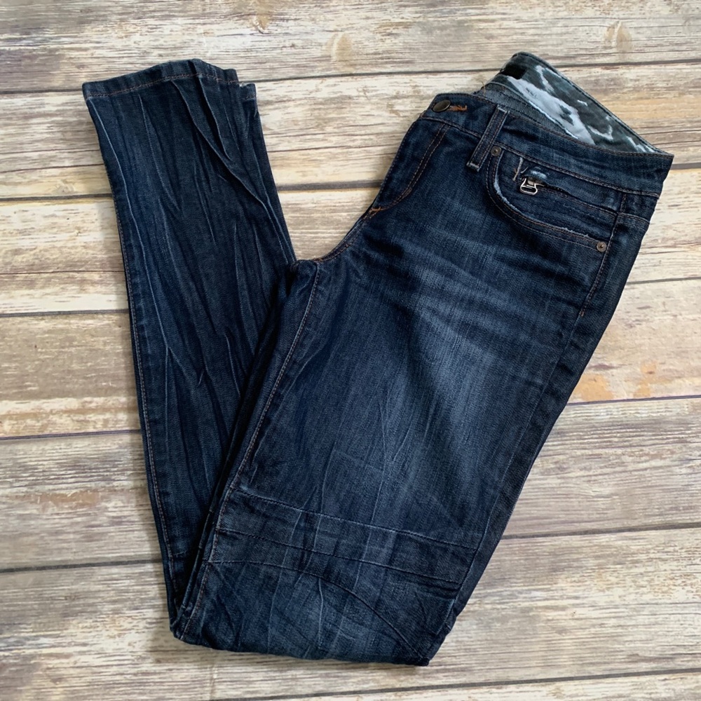 Joe Jeans Chelsea Moto Skinny Jeans Dark 29x33.5